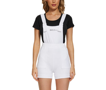 Hype Jeans Company Short Overalls white