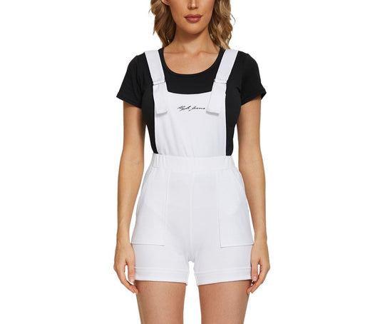 Hype Jeans Company Short Overalls white