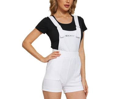 Hype Jeans Company Short Overalls white