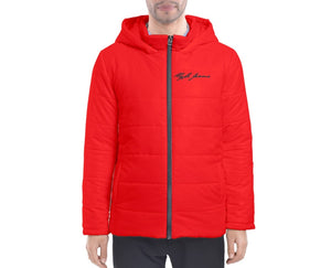 Hype Jeans Company Men's Hooded Puffer Jacket (Red)