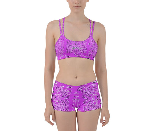 Hype Jeans Company Pink bandana Perfect Fit Gym Set