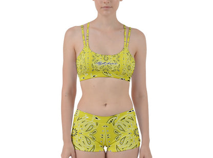 Hype Jeans Company yellow bandana Perfect Fit Gym Set