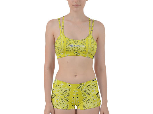 Hype Jeans Company yellow bandana Perfect Fit Gym Set