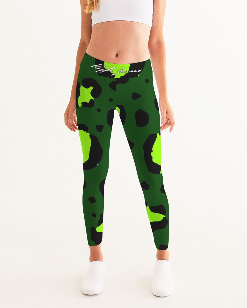 Hype Jeans Company leopard Green Women's Yoga Pants