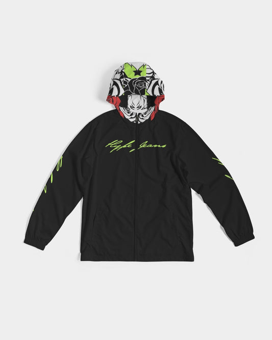 Hype Jeans Company Rose Flowers Men's Black Windbreaker 2