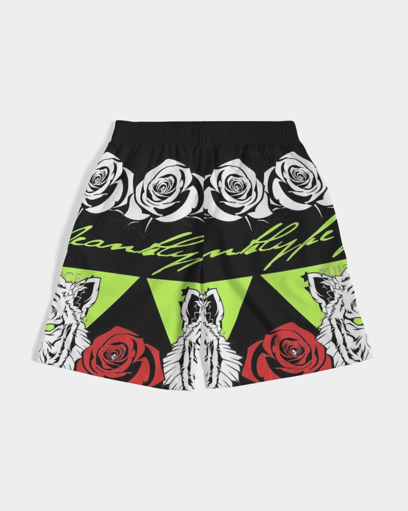 Hype Jeans Company Rose Flowers Men's  Black Jogger Shorts