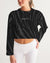 Hype Jeans Company BLACK/ GRAY Slashs Women's Cropped Sweatshirt