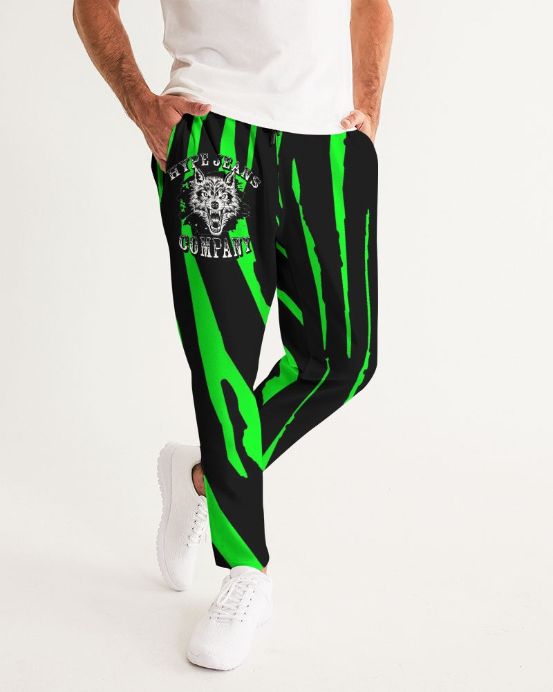 Hype Jeans Company NEON GREEN AND BLACK slashs Men's Joggers