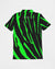 Hype Jeans Company NEON GREEN AND BLACK slashs Men's Slim Fit Short Sleeve Polo
