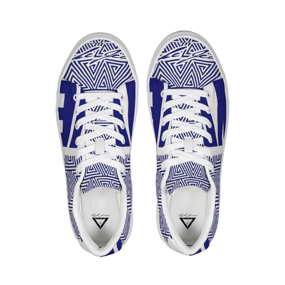 Hype Jeans Company  Mosaic Sneaker 2  Low Cut Navy Blue / white