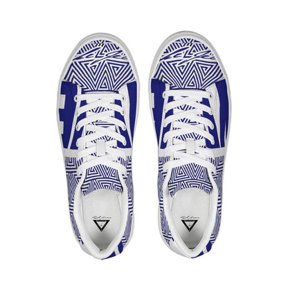 Hype Jeans Company  Mosaic Sneaker 2  Low Cut Navy Blue / white