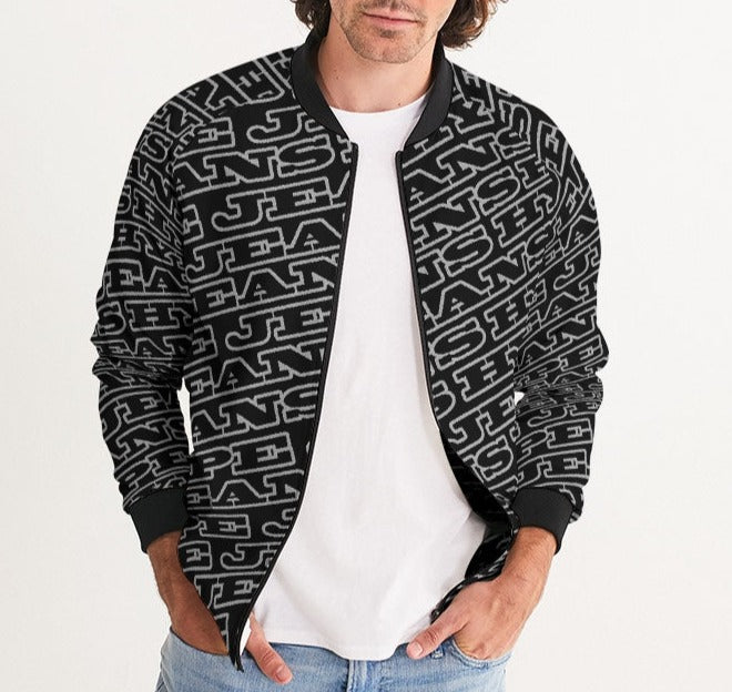 Hype Jeans Monogram Black Men's Bomber Jacket