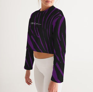 Hype Jeans Company Purple Women's Cropped Sweatshirt