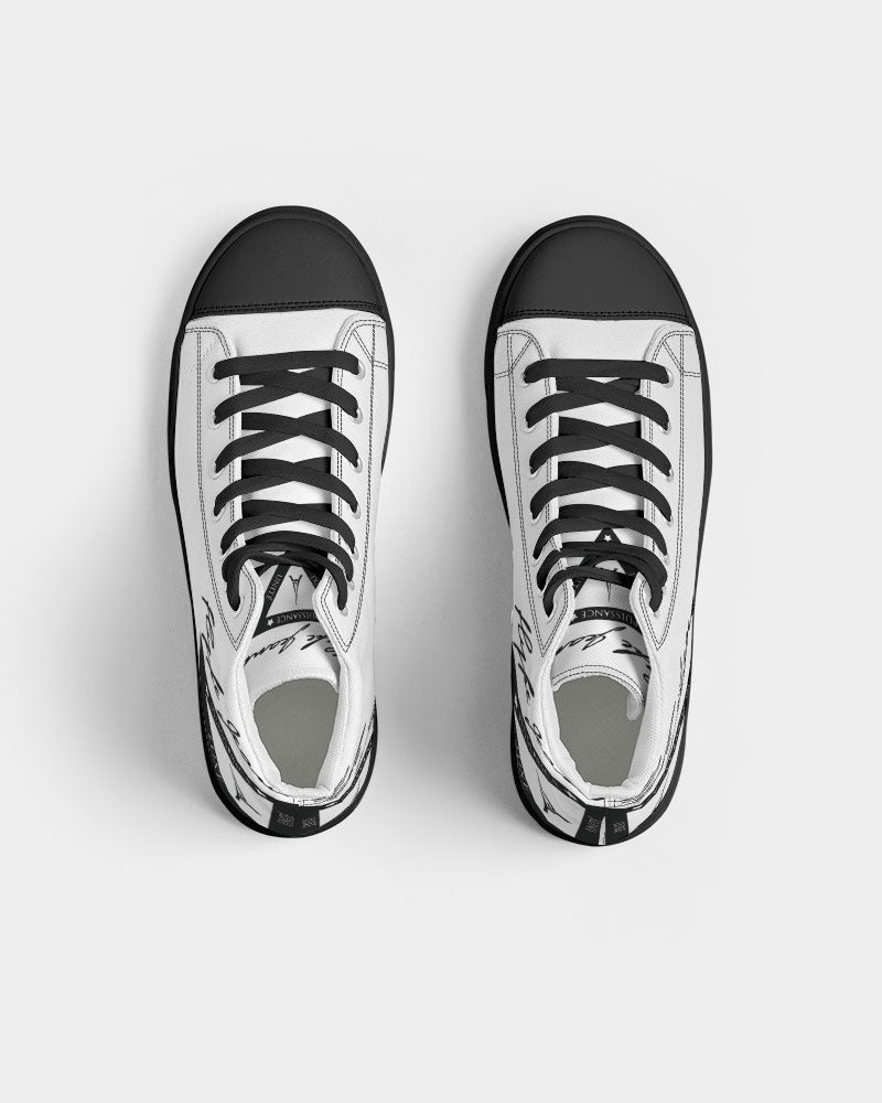 Hype Jeans Company 'The world is yours" Men's Hightop Canvas Shoe - Black
