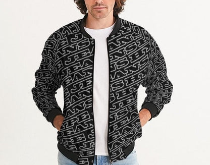 Hype Jeans Monogram Black Men's Bomber Jacket