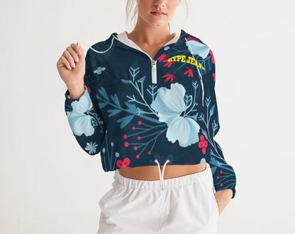 Hype Jeans Company Flowers Women's Cropped Windbreaker