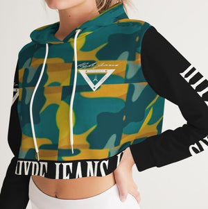 Hype Jeans Company - Forest fall fade Camo Women's Cropped Hoodie