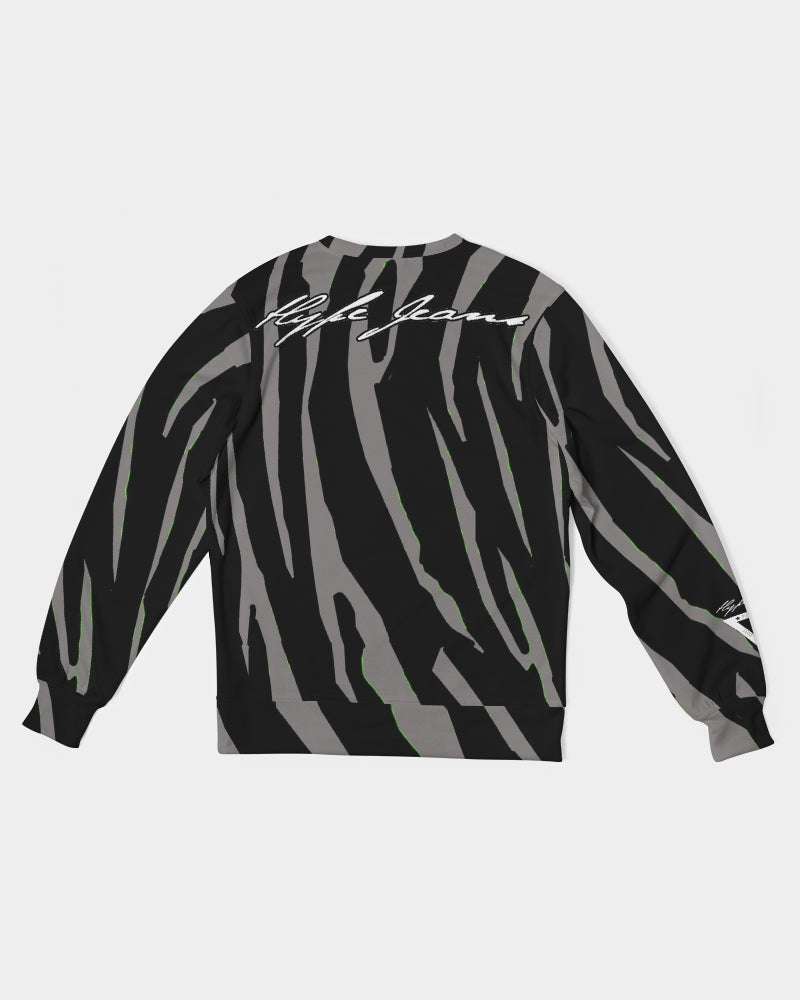 Hype Jeans Company Slashs Black and Gray Men's Classic French Terry Crewneck Pullover