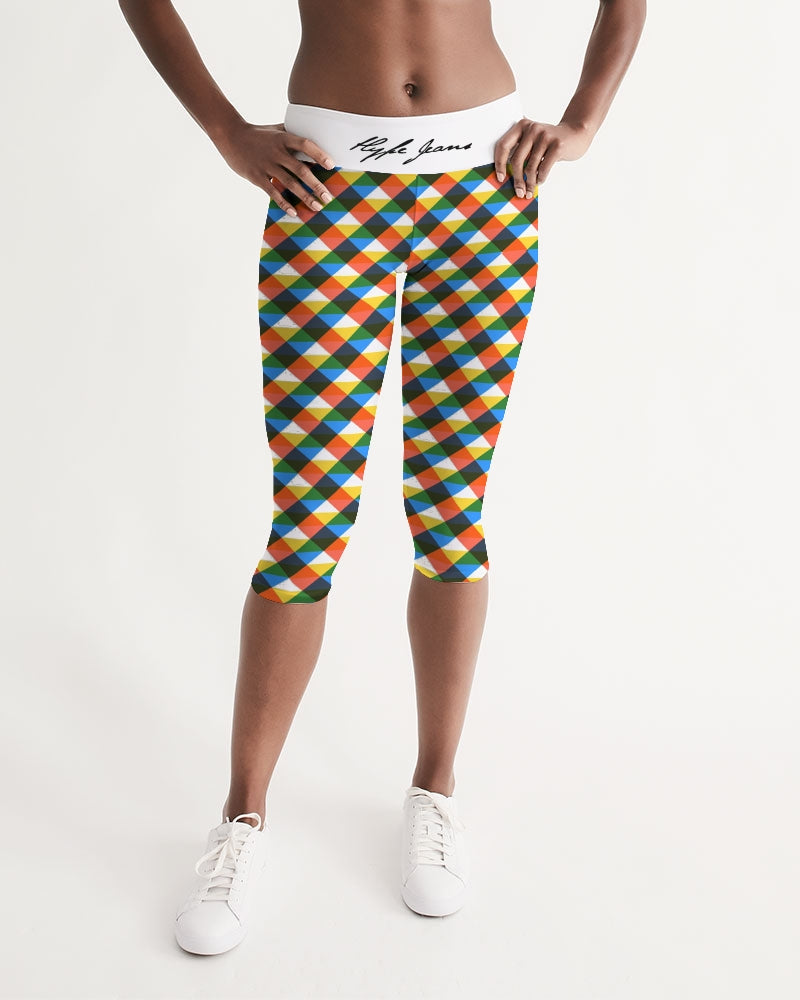 Hype Jeans Company Women's Mid-Rise Capri (Multi- Colors)