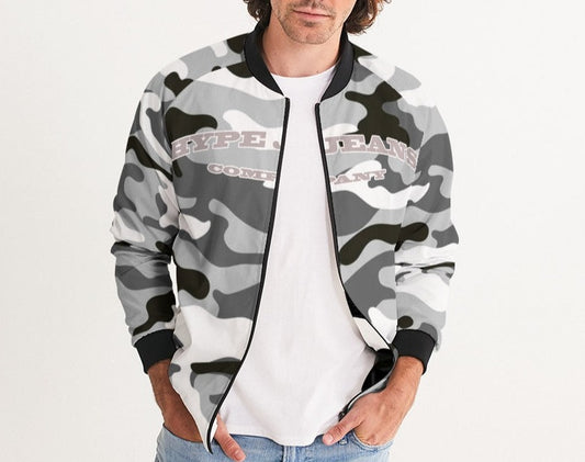 Hype Jeans Company Camo Black / White Men's Bomber Jacket