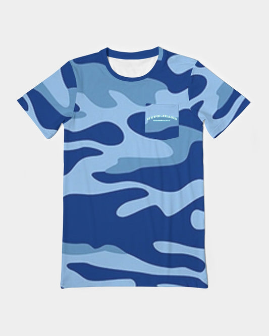 Hype Jeans Company Blue Camo Men's Everyday Pocket Tee