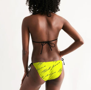 Hype Jeans Company Women's Triangle String Bikini (Imposs yellow /Black)