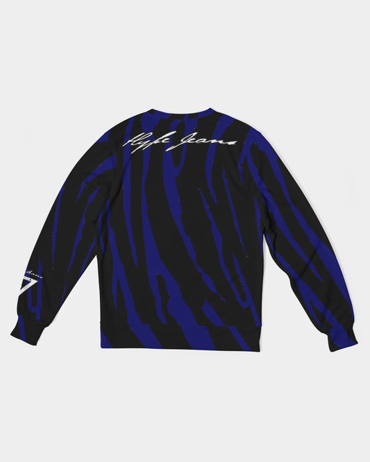 Hype Jeans Company BLUE/ BLACK slashs Men's Classic French Terry Crewneck Pullover - Hype Jeans Company - Hype Jeans 