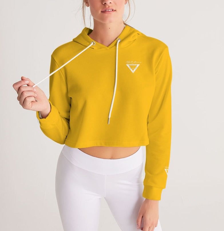 Hype Jeans Company Exotic yellow / Orange Women's Cropped Hoodie