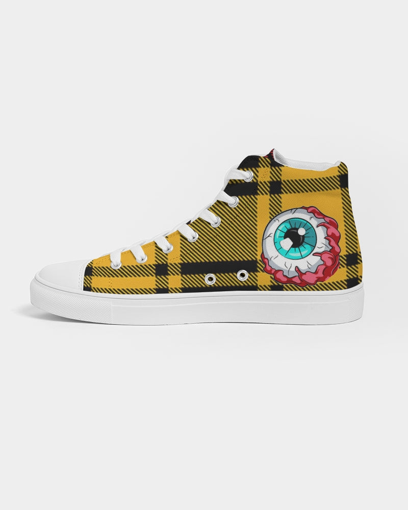 Hype Jeans Company 5 way plaid Men's Hightop Canvas Shoe