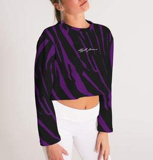 Hype Jeans Company Purple Women's Cropped Sweatshirt