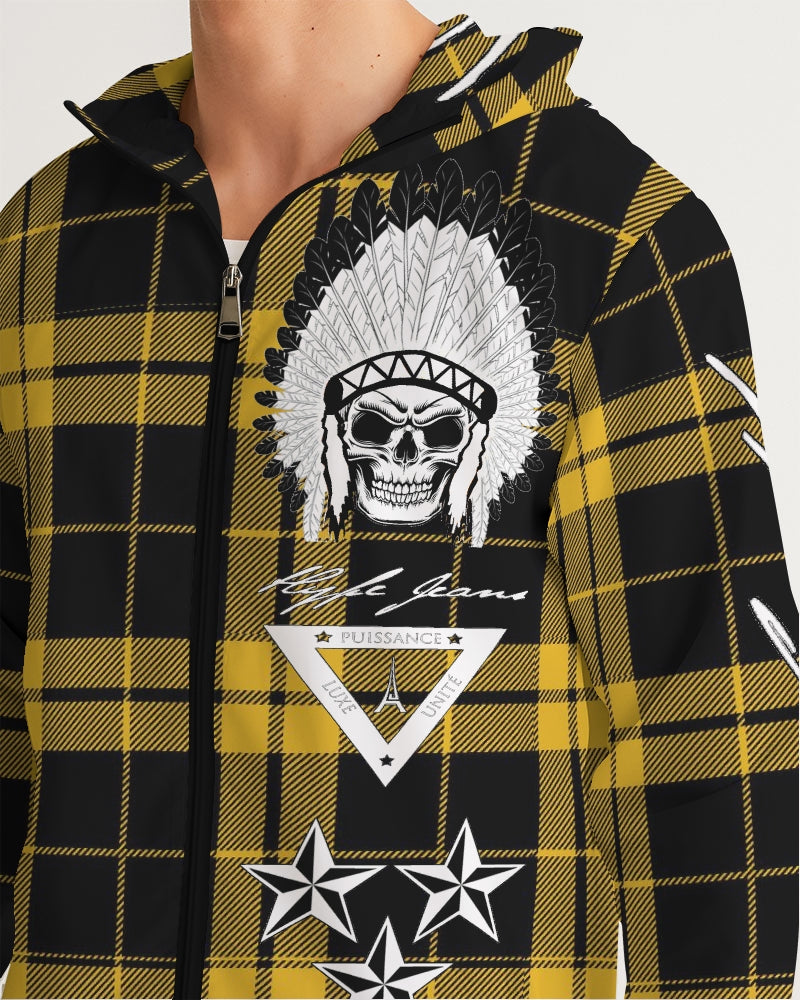 Hype Jeans Company Yellow Plaid Men's Windbreaker