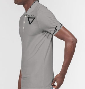 Hype Jeans Company Men's Slim Fit Short Sleeve Grey Polo
