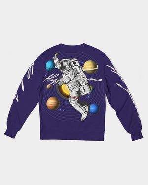 Hype Jeans Space Man NAVY Men's Classic French Terry Crewneck Pullover