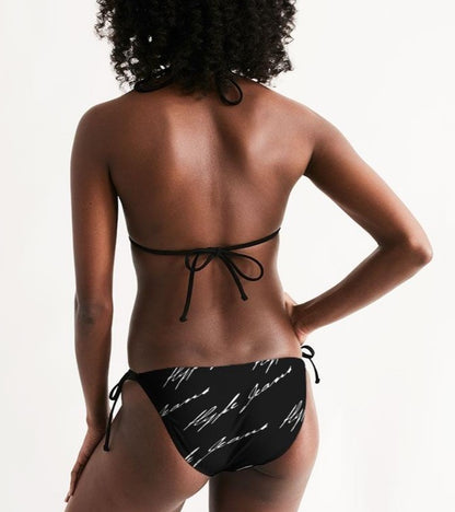 Hype Jeans Company Women's Triangle String Bikini (Black/white)