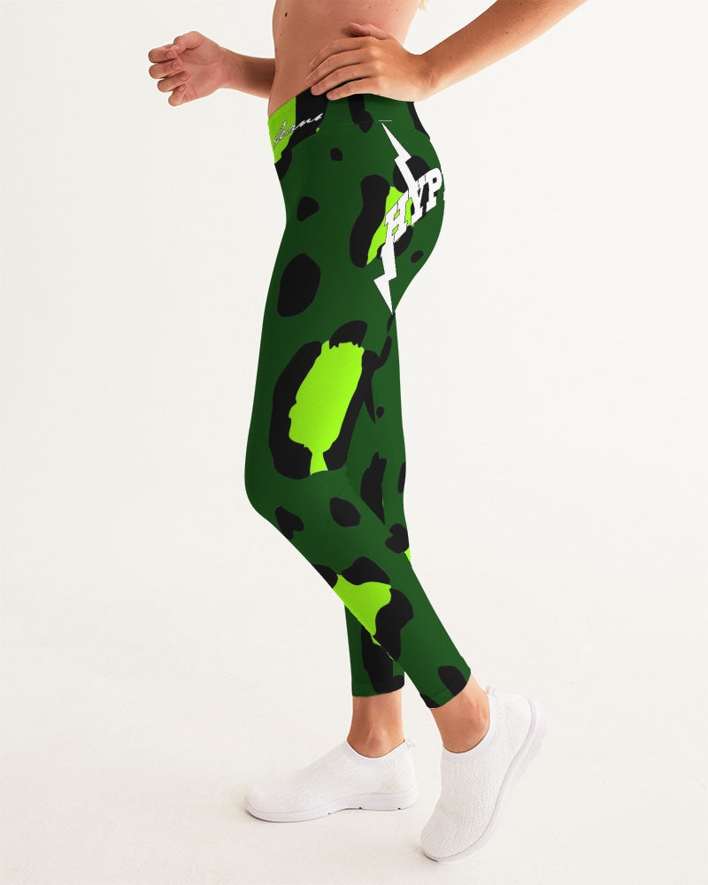 Hype Jeans Company leopard Green Women's Yoga Pants