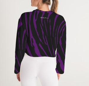 Hype Jeans Company Purple Women's Cropped Sweatshirt