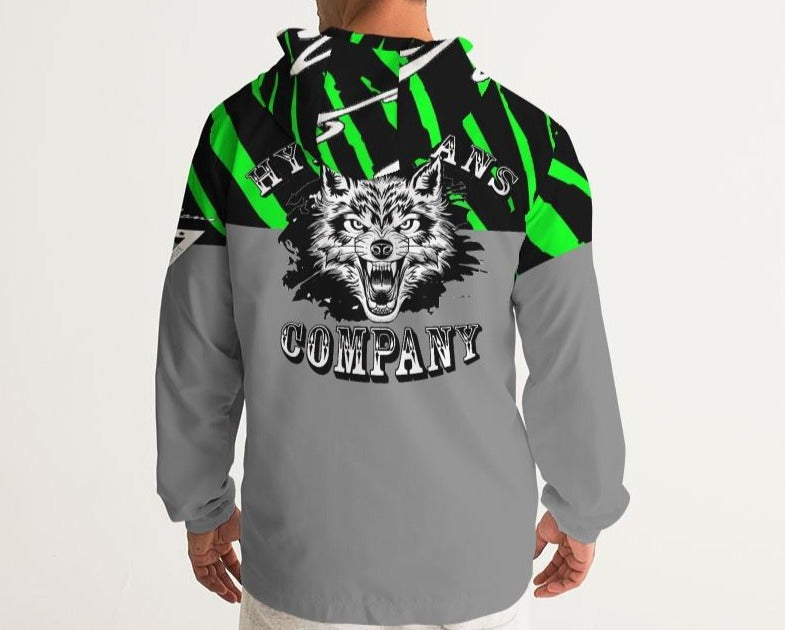 Hype Jeans Company NEON GREEN /BLACK / Slashs Men's Windbreaker