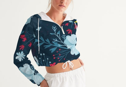 Hype Jeans Company Flowers Women's Cropped Windbreaker