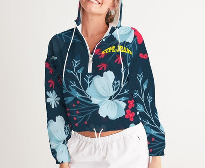 Hype Jeans Company Flowers Women's Cropped Windbreaker