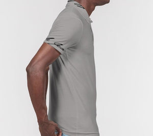 Hype Jeans Company Men's Slim Fit Short Sleeve Grey Polo