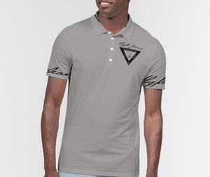 Hype Jeans Company Men's Slim Fit Short Sleeve Grey Polo