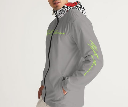 Hype Jeans Company Rose Flowers Gray Men's Windbreaker 2