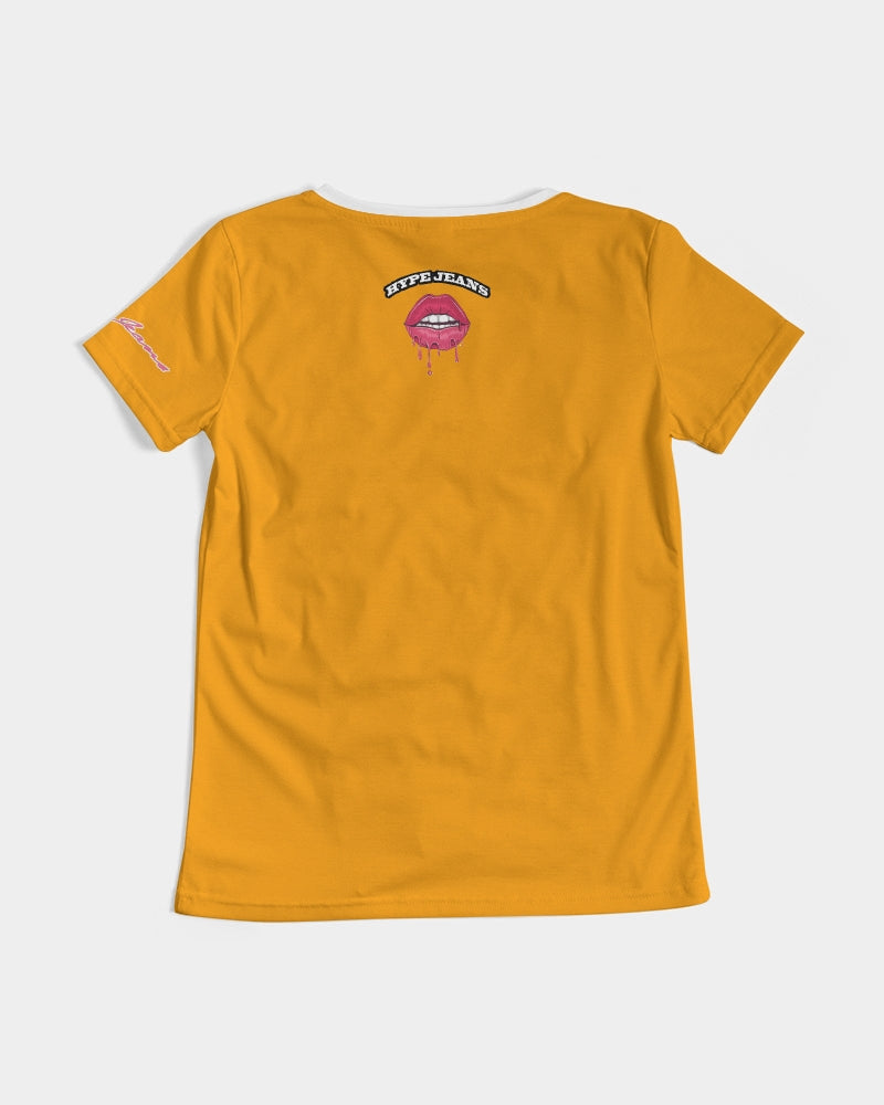 Hype Jeans Company Women's V-Neck Tee Orange