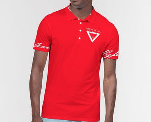 Hype Jeans Company Men's Slim Fit Short Sleeve Red Polo
