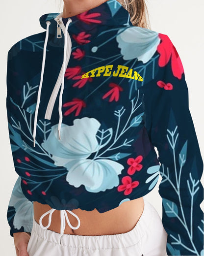 Hype Jeans Company Flowers Women's Cropped Windbreaker