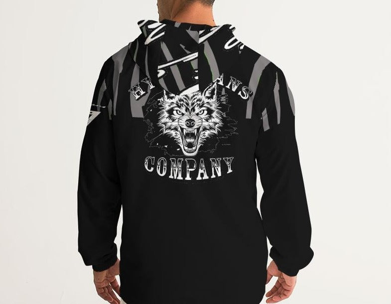 Hype Jeans Company Slashs Black and Gray Men's Windbreaker