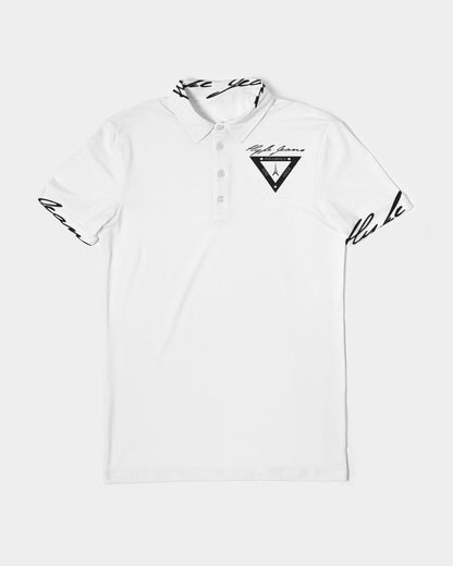 Hype Jeans Company Men's Slim Fit Short Sleeve white Polo