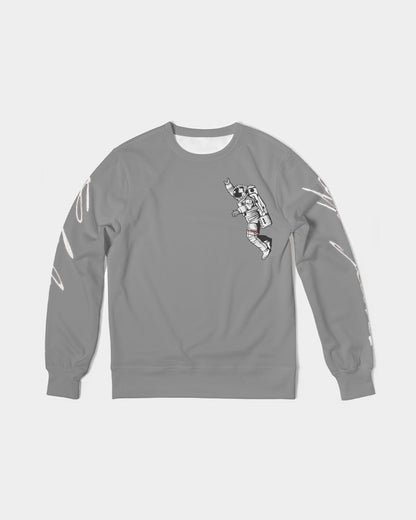 Hype Jeans space man GRAY Men's Classic French Terry Crewneck Pullover
