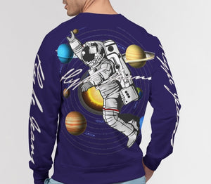 Hype Jeans Space Man NAVY Men's Classic French Terry Crewneck Pullover