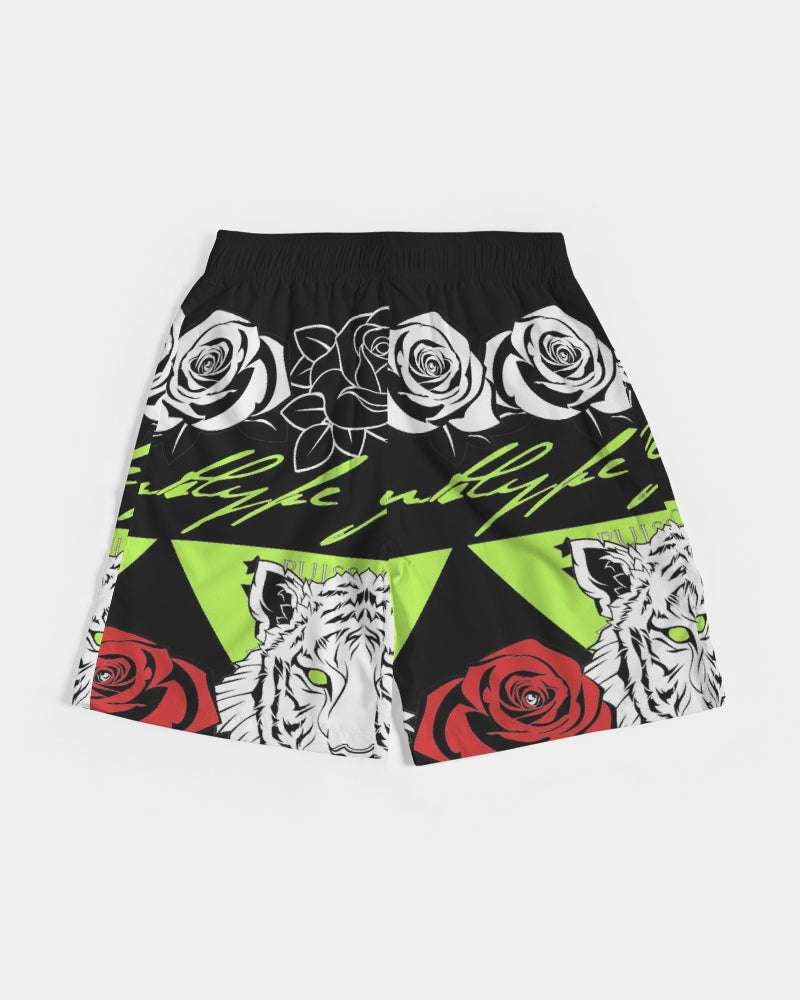Hype Jeans Company Rose Flowers Men's  Black Jogger Shorts